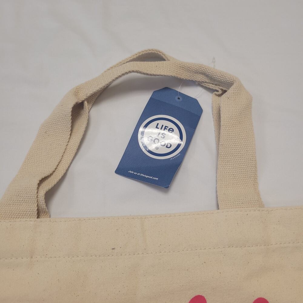 Life is Good Bag Cream Canvas Simplicity Tote Chocolate Understands NWT New - Picture 3 of 11
